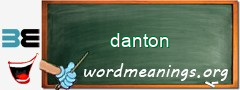 WordMeaning blackboard for danton